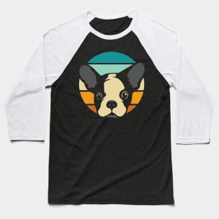 Retro French Bulldog Baseball T-Shirt